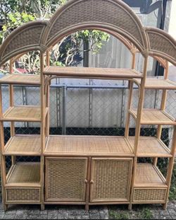 VINTAGE Wicker Rattan - 65.5”Lx18”Wx78”H