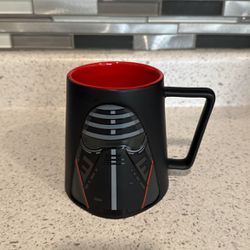 Star Wars Kylo Ren HELMET Ceramic Coffee Mug Cup Black/Red Inside - Disney Store