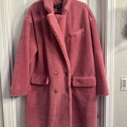 J Crew Relaxed Topcoat Sherpa Blend XL NWT