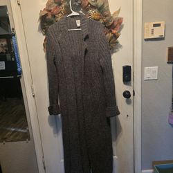 Extra Long DYKNY Sweater Charcoal Grey Size L