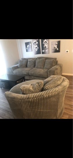 Tik tok couch & spinning loveseat chair