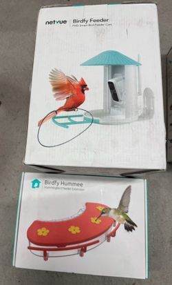 NETVUE Birdfy® Hummee Smart Hummingbird Feeder with Camera, Auto Capture Bird Videos & Birdwatching Up-Close, 2 in 1 Feeders Attract More Hummingbirds