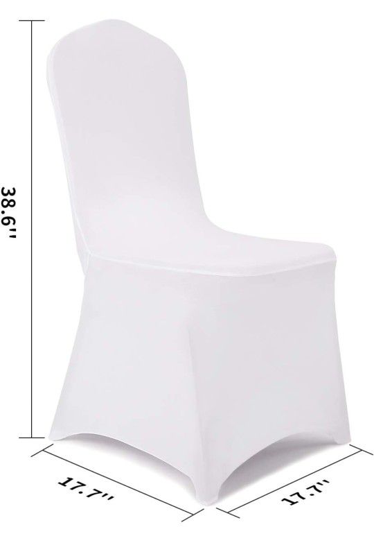Set Of 10 White Chair Covers