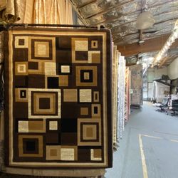 5x7 Area Rugs Carpet Rugs Modern Design Thick Colors Brown Beige Black