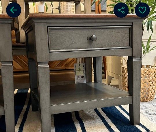 Pike and Main End Table Solid Wood