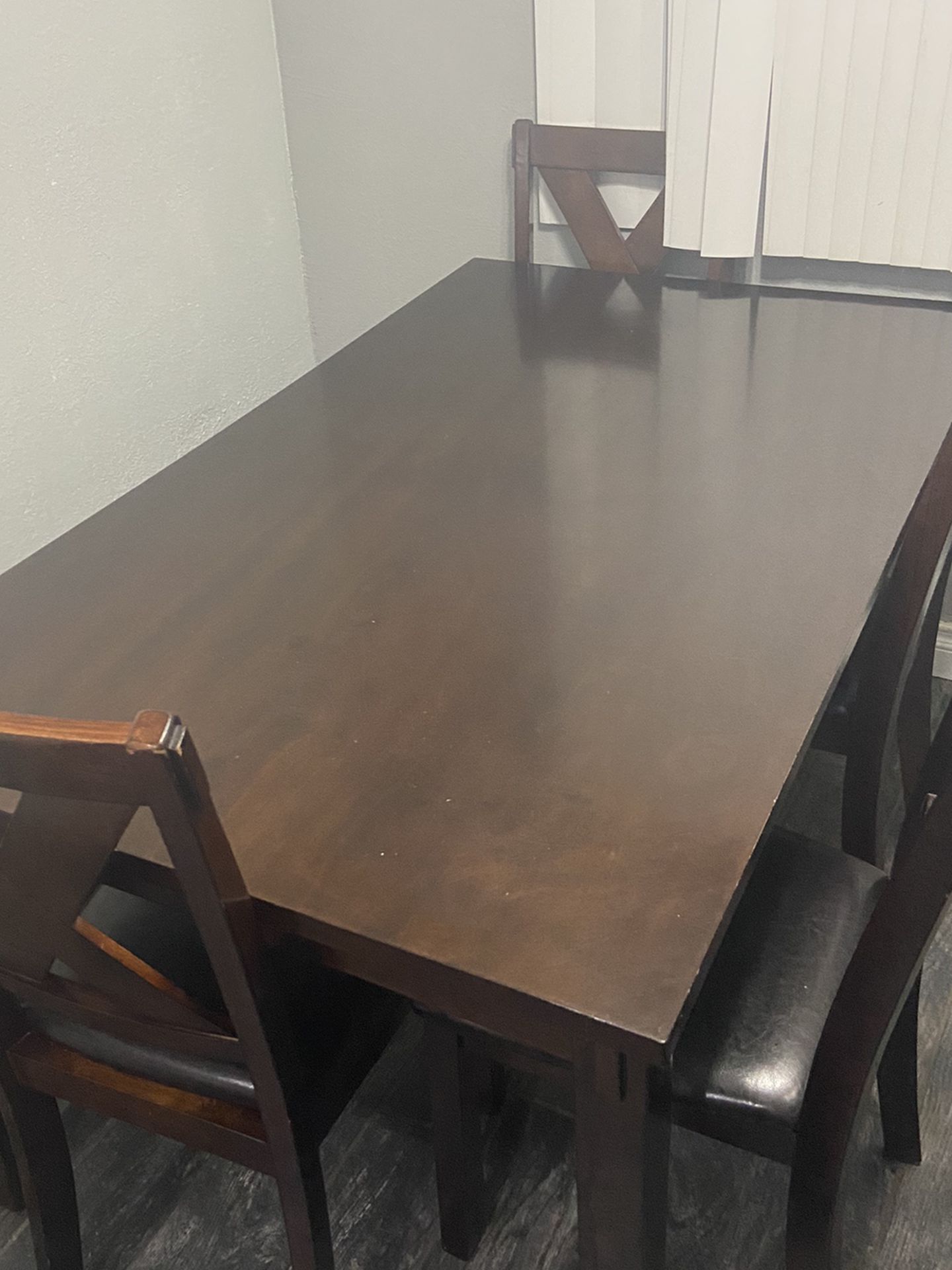 Dining Set-4 Chairs, Table, and Bench