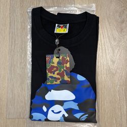 Black And Blue Bape T Shirt 