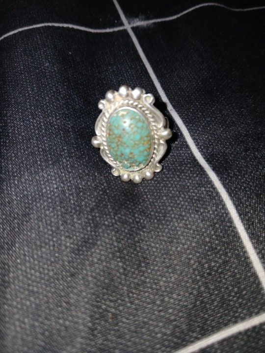 Vintage turquoise ring size six