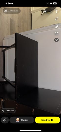Black Wooden Folding Table 