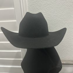 El Mayor 20X Black Suede Cowboy Hat  7 3/8