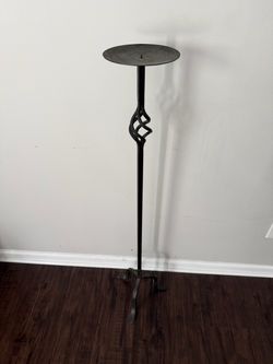 Wrought Iron Floor Candlestick Stand