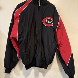VTG CINCINNATI REDS AUTHENTIC MAJESTIC COLLECTION MENS WINDBREAKER JACKET  Large