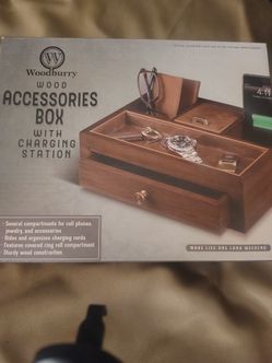Woodbury Accessories Box with Charging Station