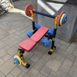 Kids Weight Bench Set