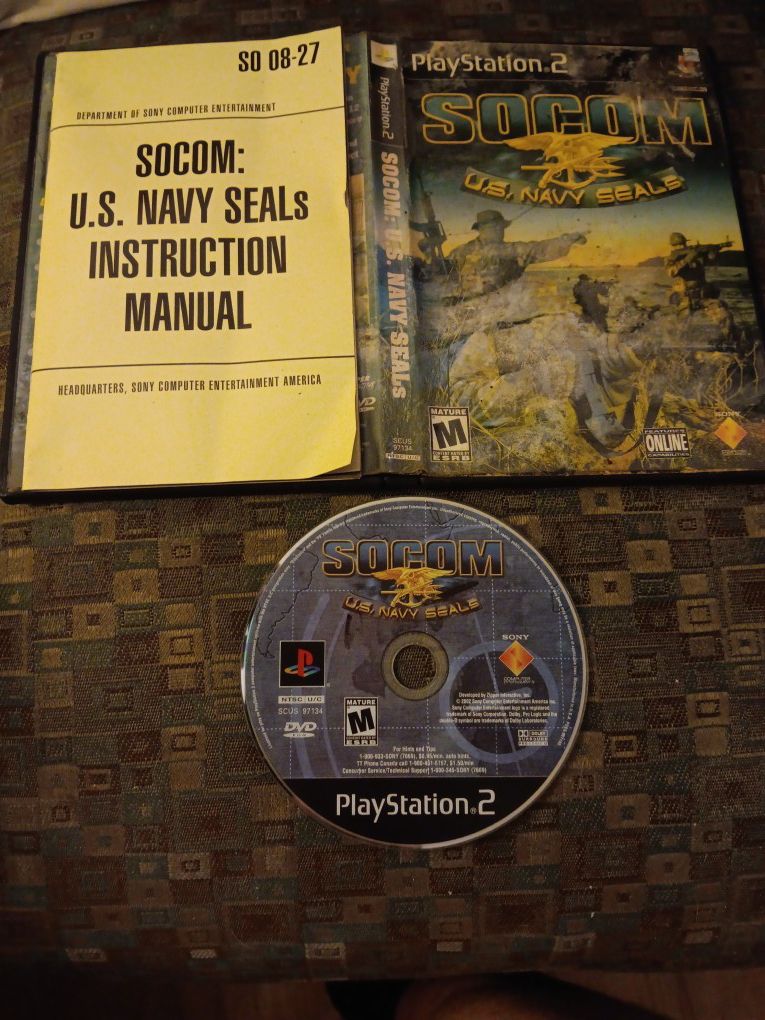 PS2 "SOCOM US Navy Seals" Video Game