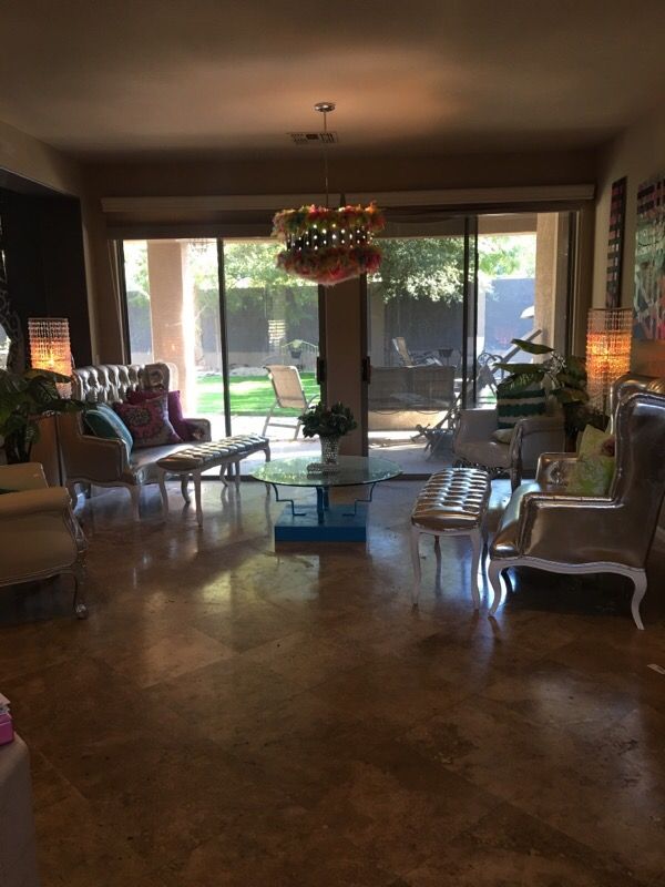 Whole room for sale arm chairs couch bench Table