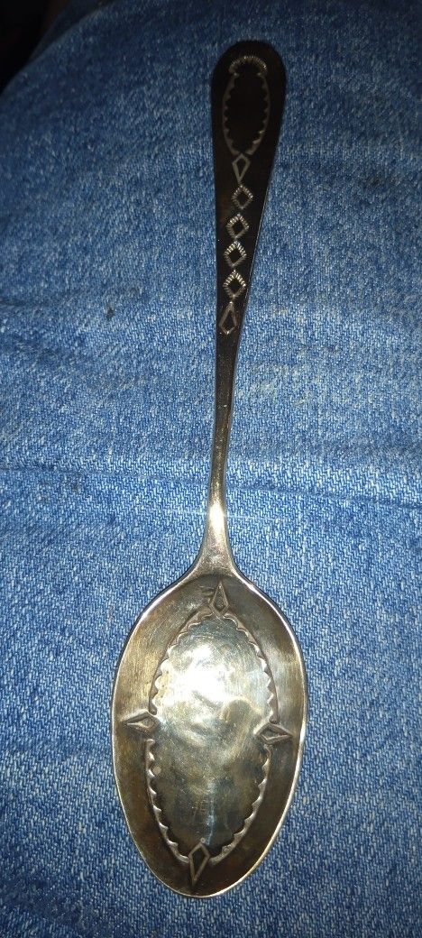 Old Hand Made Spoon Sterling.1900