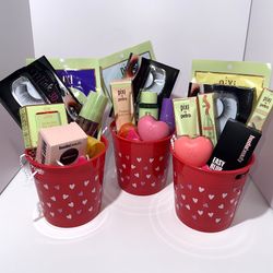 Valentines Day Makeup Baskets