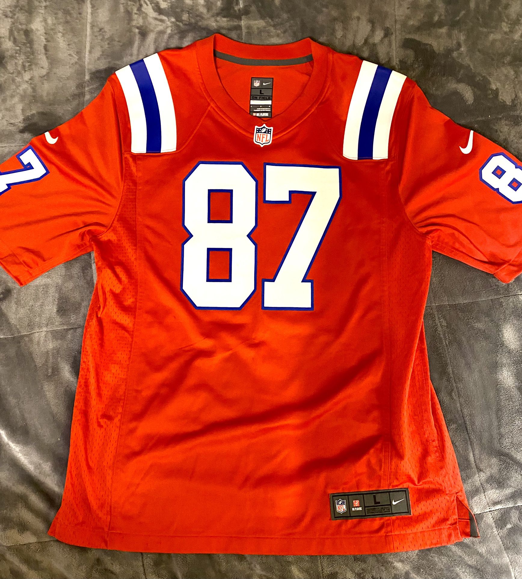 Gronk Nike Patriots Red Jersey - Large | Rob Gronkowski
