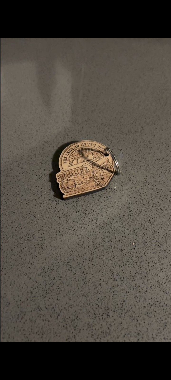 Laser Engraved Wooden Jeep Keychain