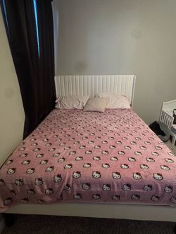 White bed frame