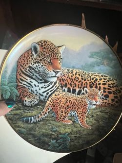 Jaguar art plate