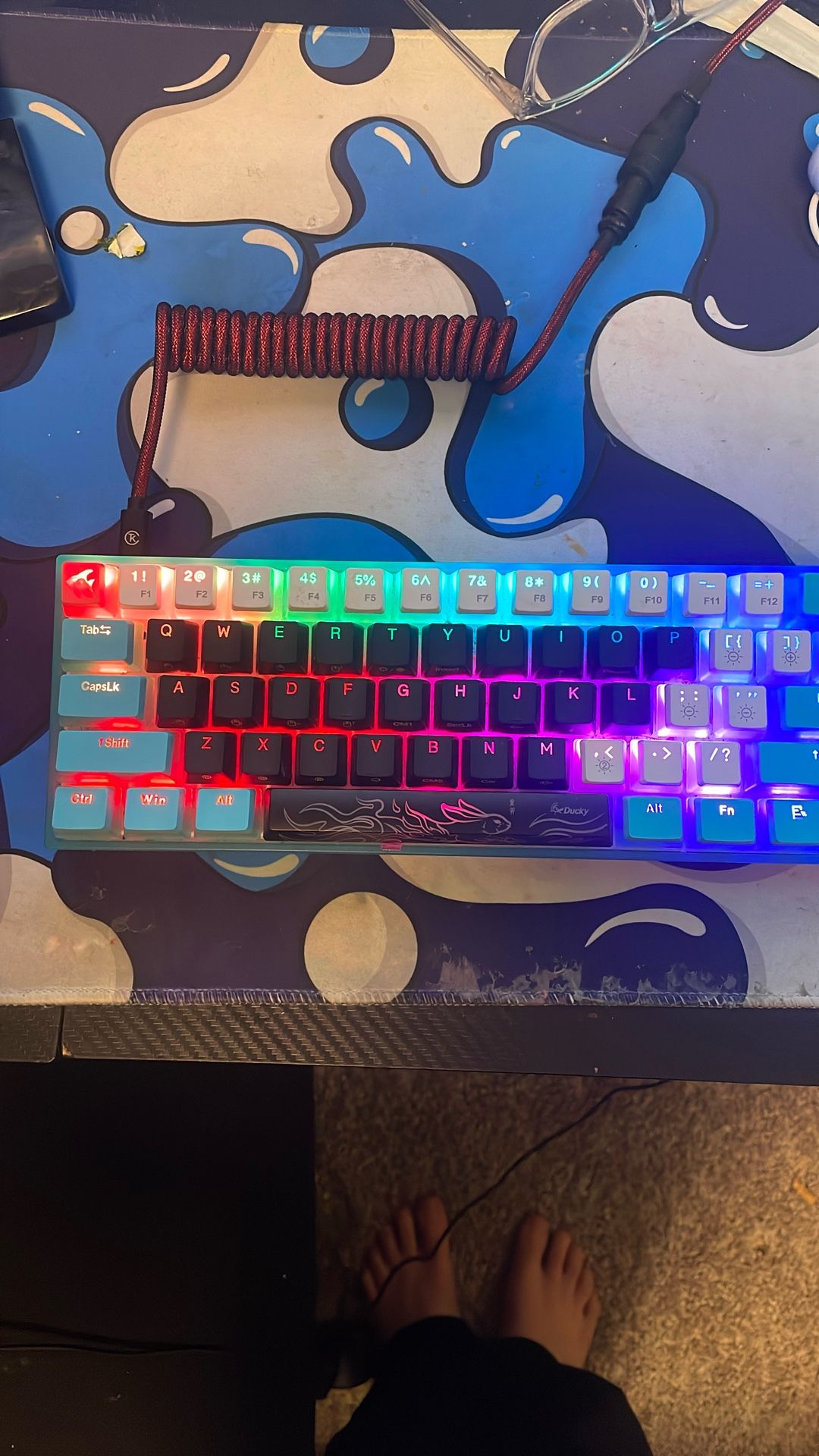 Creamy Keyboard. Fully Modded with custom keycaps