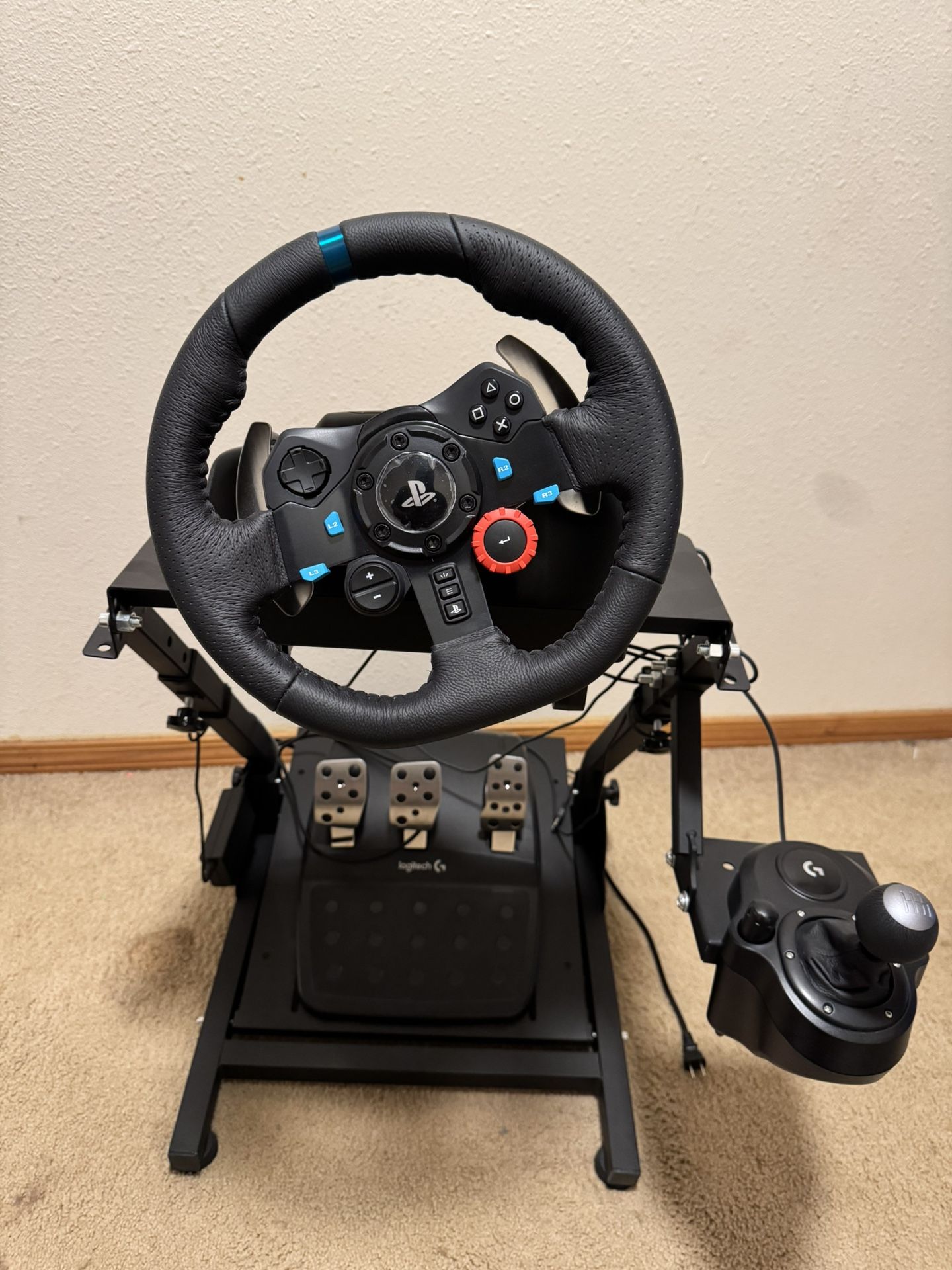 Logitech G29 Driving Force Racing Wheel and Pedals, Force Feedback, Real Leather + Logitech G Driving Force Shifter - For PS5, PS4 and PC, Mac -