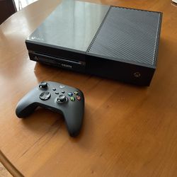 Xbox One With Xbox Series X Controller And Power Cable
