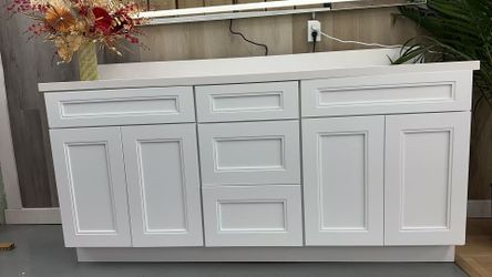 Stylish 72" Bathroom Vanity | Solid Wood
