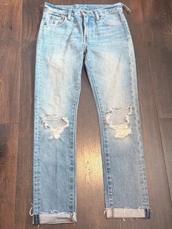 Men’s Levi’s 505 Regular Fit Distressed Jeans – W26 L28 1637