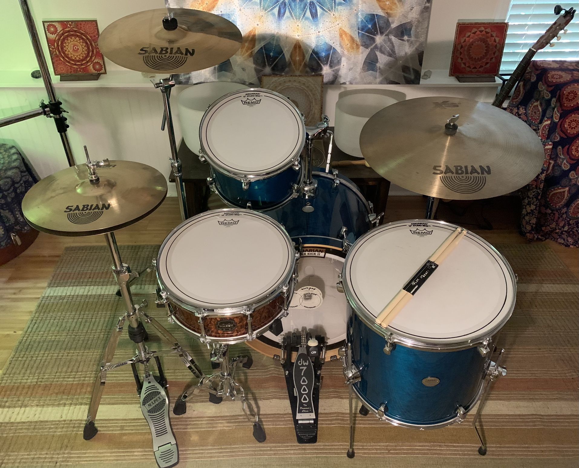 Nice Mapex Drum Set, Sabian Cymbals