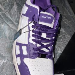 Amiri Purple And White Skel Top