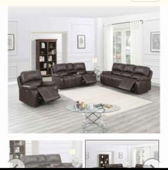 New Sofa And  Love  Set  With  RECLINING  Ends  Wow Deal Retail  Over  $2900 