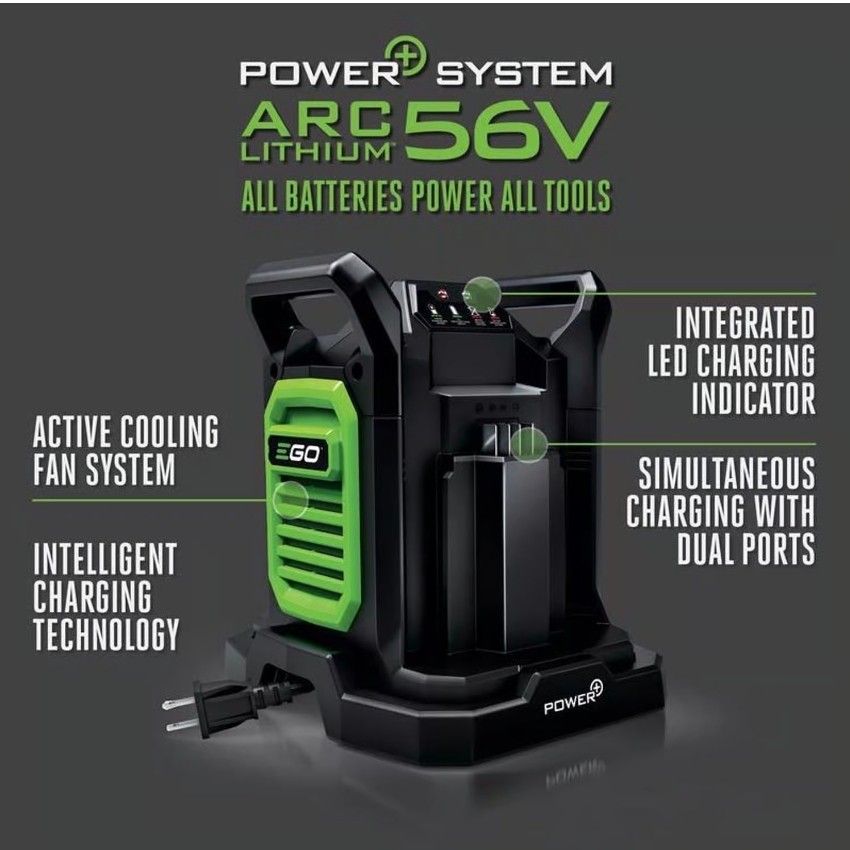EGO 56V DUAL CHARGER POWER +