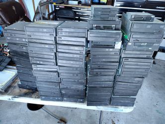40 dvd rom burners and 20 dvd rom drives and couple memory card and floppy drives