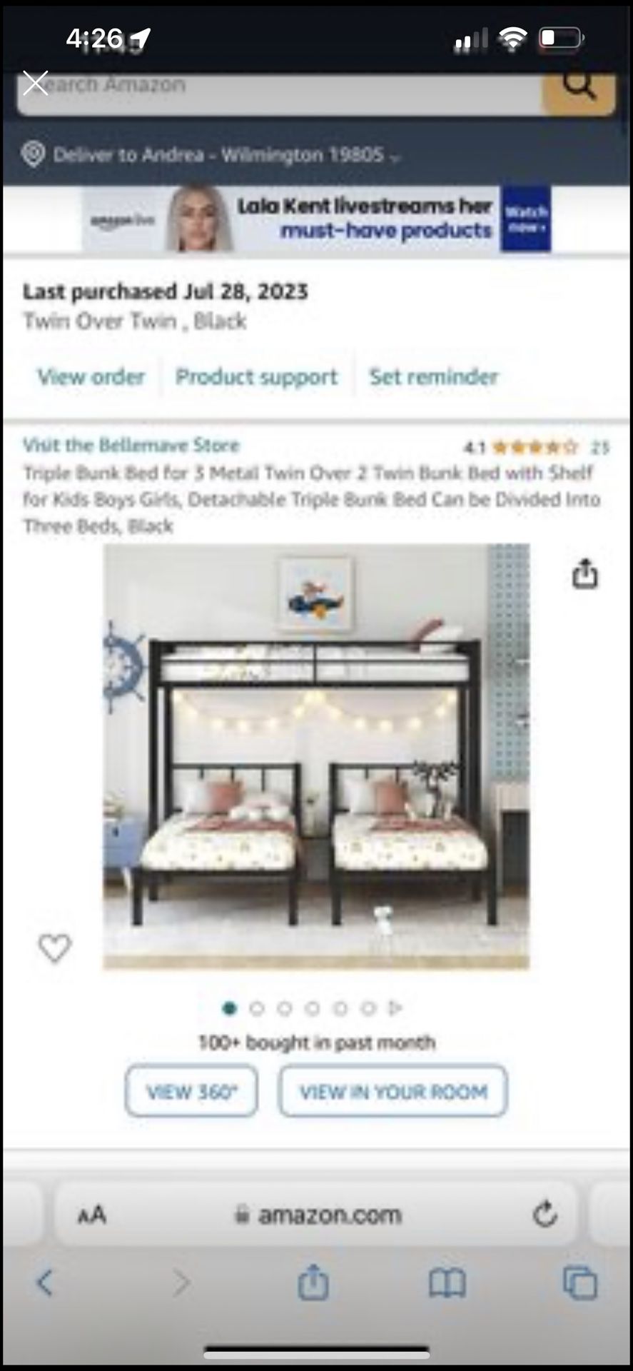 Brand New Triple Bunk Bed 