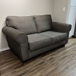 Grayish Black And White Loveseat