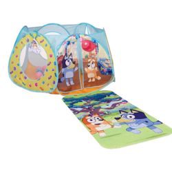 Bluey Kids Ball Pit Playland with 20 Soft Flex Balls Electronic Sounds and Mat