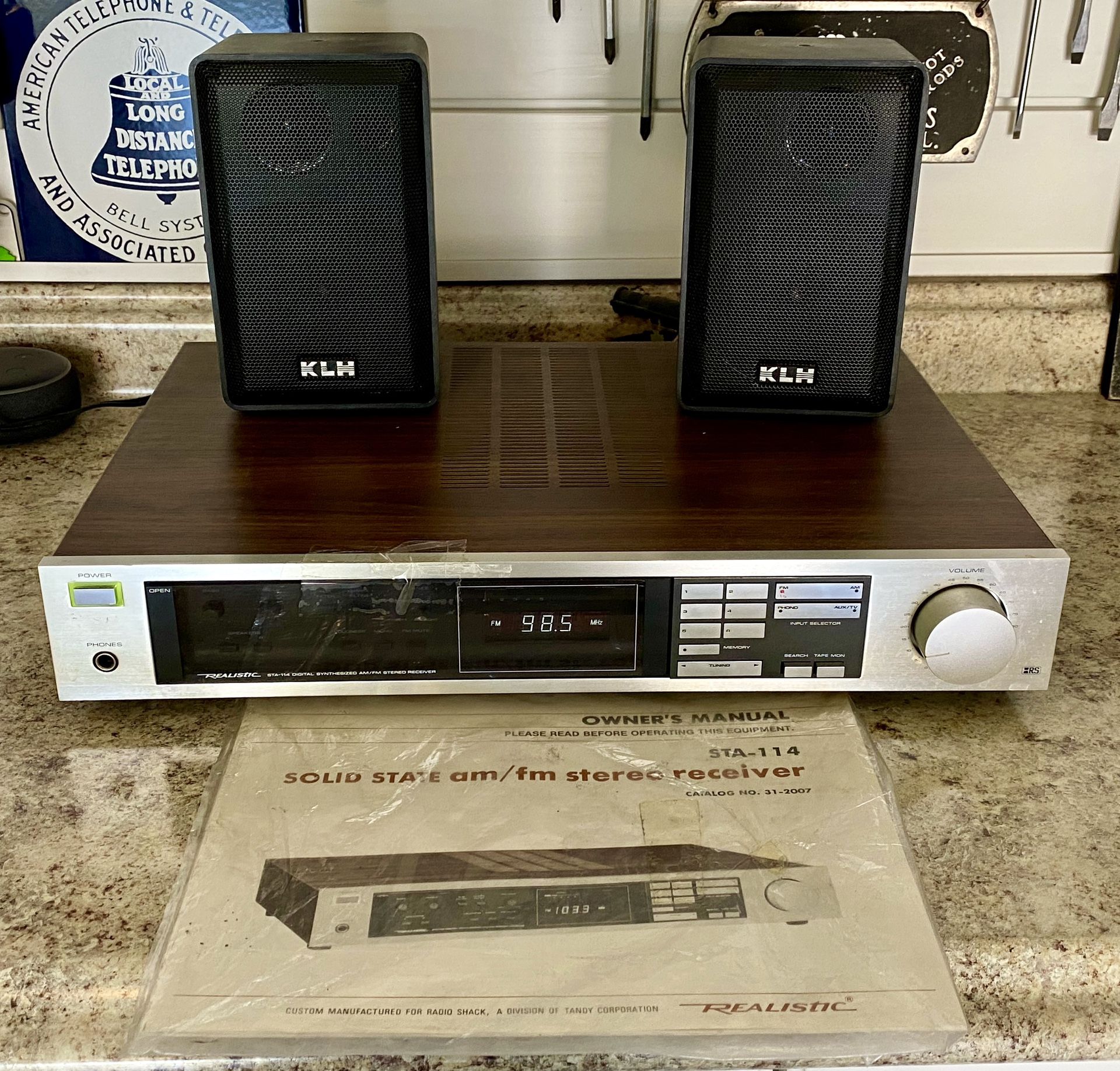 Realistic Stereo Receiver With KLH Speakers