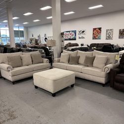 New | Sofa and Loveseat Set |beige 
