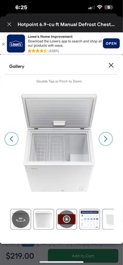 6.9 - CU FT Chest Freezer Convertible to Refrigerator White