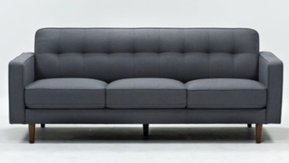 Living Spaces London Dark Grey 82” Sofa