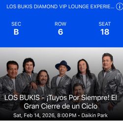 Bukis Houston 2 Tickets VIP Diamond Lounge 