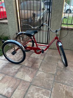 Red tricycle bike