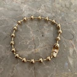 Brasalete De Bolitas Con Baño De Oro 18 KL   $8