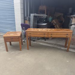 Vintage Thomasville Sofa Table And End Table