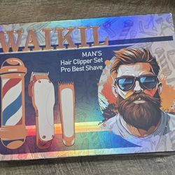 WAIKIL T3 Transparent Electric Hair Clipper for Men, Professional Beard Trimmer Grooming Kit for Men, Hair Cutting Shears for Men