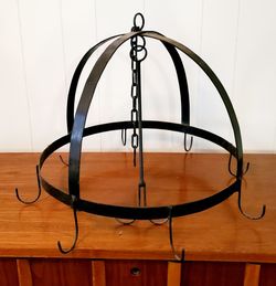 Vintage Cast Iron Butcher Game Cookware Pot Hanger