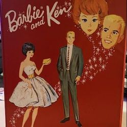 1960’s Barbie and Ken with case and clothes 